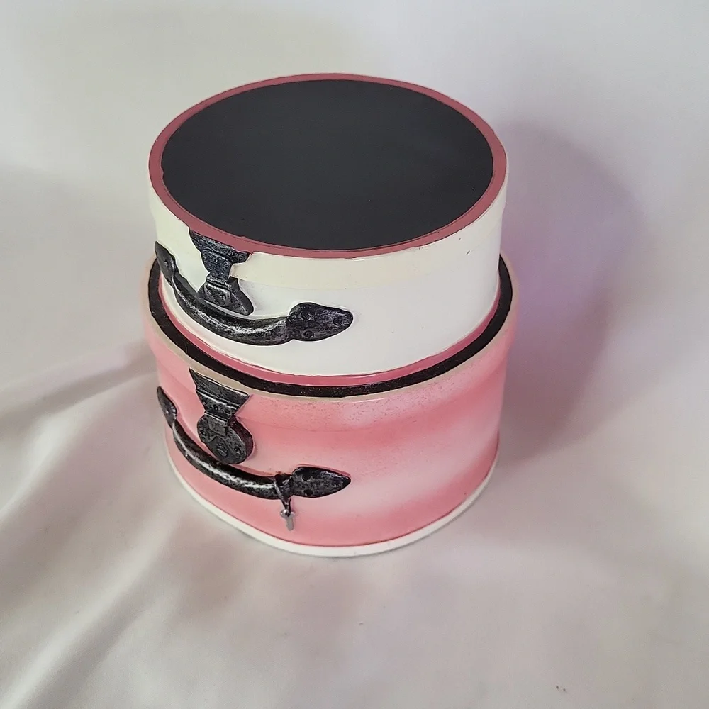Cotton ball jar Shopping Spree Sears 2006 Pink black decor 4 x 4